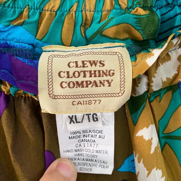 Vintage Tropical Silk Maxi Skirt - Picture 2 of 3